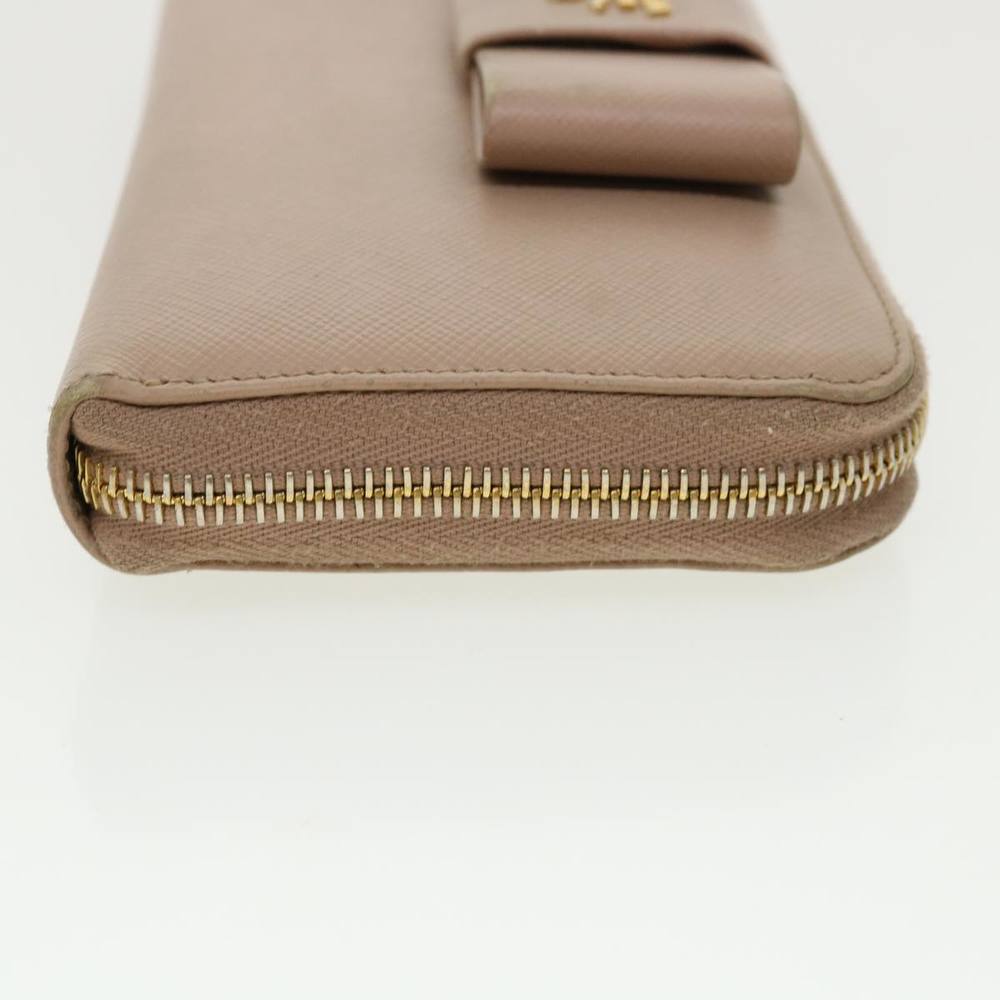 PRADA Long Wallet Safiano Leather Pink Auth 35586 - Picture 3 of 10